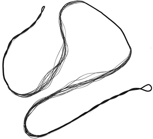 Artibetter 57inch Archery 12 Strand Bow String Bowstring for Recurve Long Bow Hunting (Black)