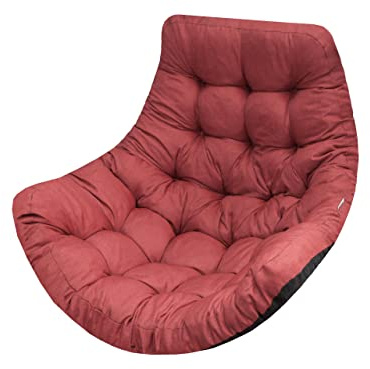 Bjird Hängesessel Kissen, Polster, Auflage für Polyrattan & Rattan Hängeschaukel, Sitzauflage für Hängekorb - Runde Sitzkissen - Rückenkissen für Hängesitz - Indoor & Outdoor - Rot Oxford