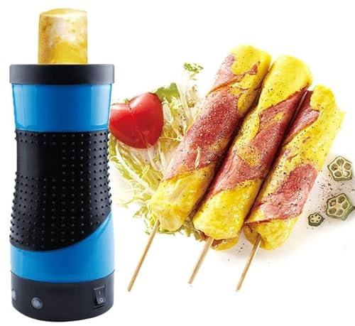 Máquina Automática Para Hacer Rollitos De Huevo Máquina De Salchichas Huevo Hervidor De Huevos Eléctrico Fabricante Huevos De Tortilla Tortilla De Huevo Vertical Huevera Antiadherente (Color : Blue)
