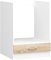 AKORD Mueble de Cocina S60 para Horno con Sistema de encimera Lima, Blanco 60 cm, 1 Puerta, Roble Sonoma Mate, 1 Estante 60x55x82 cm