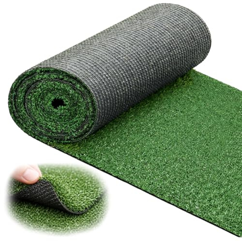Crisalide® Green Grass Erba Sintetica per Giardini e terrazze, Prato Sintetico 7 mm drenante, Manto erboso Artificiale a Rotolo. (2X5 Metri)