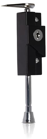 XFORT Multi Purpose Door Bolt Black, Key Locking Slide Bolt for Door Security, Surface Mounted Universal Door Bolt with 2 Keys.