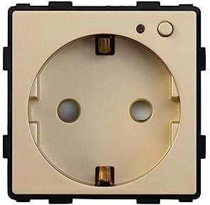 Luxus-Time Funk Touch Lichtschalter Wandschalter KRONE Serie Glas Schalter Schuko Steckdosen Smart Home Fernbedienung (Funk Steckdose, Gold)