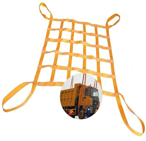 Hängendes Frachtnetz - Flaches Nylonnetz, Kletternetz Kinder Outdoor, Anhängernetz, Kajakdeck Gepäcknetz, Materialhandhabungsgurte, Für Bau-Rigging Bewegliches Abschleppen Hebearbeiten ( Size : 4 X 4M