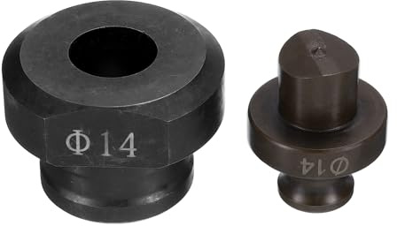 QUARKZMAN Troqueladora Hidráulica para Perforar Agujeros de 14mm de Precisión - Kit de Perforación Eléctrica Hidráulica para Máquina Perforadora MHP-20 JP-20, Borgoña y Negro