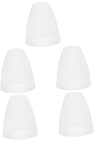Yardenfun Pantalla Plana De Lámpara De Plástico Blanca 42mm Para Lámpara De Pie Reemplazo De Pantalla Decorativa 5 Piezas Cubiertas Para Uso Doméstico