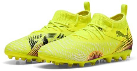 Puma - Future 8 Match MG JR, Zapatillas de fútbol Unisexo, Yellow Alert-Puma Black-Sun Struck,