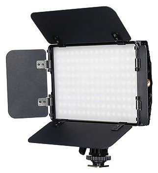 BAFEIYA Proiettore a LED Luce Video A LED Dimmerabile Bicolore For Riprese Video Di Fotografia Di Prodotti In Studio Con Barndoor 3200-5600K CRI 96+(Led light)