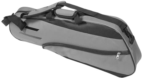 PAMINGONO Strapazierfähige Tasche für Badmintonschläger – leichter Rucksack aus Segeltuch und Polyester, für Damen und Herren, praktische Tragetasche für Tennis, Badminton-Ausrüstung, Dunkelgrau