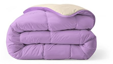 Zelesta Royalbed Couette 4 Saisons Sans Housse - Linge de Lit Hiver et Été Chaude - Lavable (Lila & Sand Beach, 240x200cm)