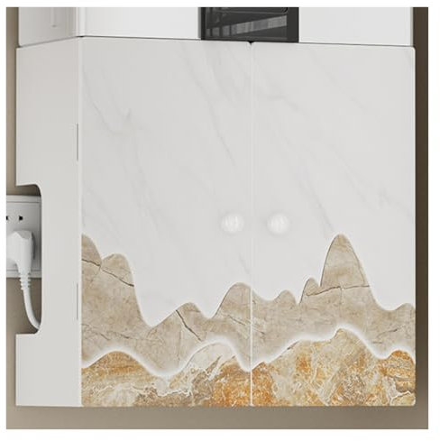 WIGING A Parete Coperture per Tubi, Forma a U Copertura per Tubi, Senza Fori armadietto di Occultamento per Cucina scaldabagno a Gas Decorativo per Tubi(Style 4,37x17x30cm)