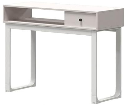 Estación de mesa moderna con cajones de almacenamiento, estación de trabajo de madera para arte de uñas, para spa, salón de belleza, mesa de manicura profesional para artistas de uñas.