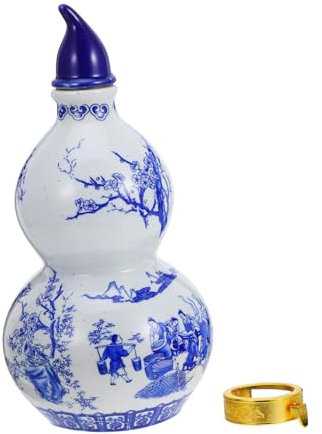 Alipis Pot and White Porcelain Gourd Shaped Jug for Home Restaurant Use Portable Wine Container Elegant Design for Gatherings Parties