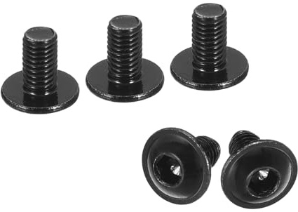 QUARKZMAN 100 Stück Flanschkopf-Innensechskantschrauben, M3x4mm Flanschschrauben - 304 Edelstahl Linsenkopfschrauben Innensechskant, Vollgewindeschrauben für Möbelinstallation (Schwarz)