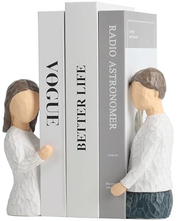Buchstützen, dekorativ, einzigartiges Harzmaterial, Buchstopper, menschliche Form, niedliche Buchstützen zum Halten von Büchern, dekorative Buchstützen, Bürodekoration