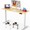 JUPPLIES Escritorio Elevable Electrico 140 x 60 cm - Mesa Elevable Escritorio Ajustable en Altura con Panel Inteligente de 3 Memorias - Standing Desk Oficina en Casa - Blanco y Madera Clara