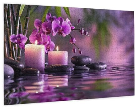 Puzzle Zen Puzzle 3000 Teile Orchidee Puzzles Erwachsene mit Geschenkbox, DIY Groß Holzpuzzle für Erwachsene, Geschicklichkeitsspiel für Die Ganze Familie Geschenke für Frauen 81 x 122 cm -1182y
