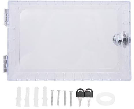 Clear ABS Thermostat Lock Box with Key, Universal Fit for Homes Offices, 4 Sided Ventilation for Precise Temperature, Protects from Unauthorized Adjustments