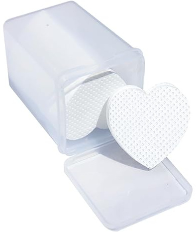200 Stück herzförmige Nagelreinigungs-Pads, fusselfreie Tücher zum Entfernen von Nagellack und Wimpernkleber (weiß)