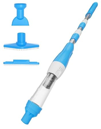 Cvoepobey Aspiratore per Piscina Portatile Ricaricabile Aspiratore per Piscina per Piscine Fuori Terra e Interrate, Vasche Idromassaggio, Spa Spina EU