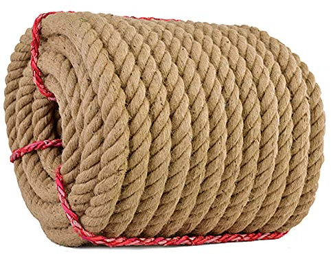 Cuerda de yute natural, cuerda de cáñamo fuerte para manualidades, cuerda de yute vintage gruesa, cordel para jardinería, decoración rústica, cuerda de cáñamo ecológica, cuerda de yute resistente