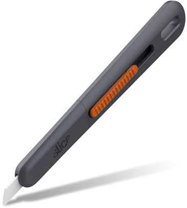 SLICE 10476 | schmaler Stift Cutter | Keramikklinge | Finger-freundlich | Präzisionsmesser | ergonomisch schlanke Form & manuellem Klingenrückzug| ideal für feine Schneidarbeiten, Folien