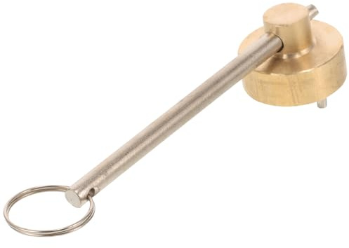 MUCKLILY Brass Magnetic Valve Key 13-15mm Radiator Wrench Multi-Functional Utility Plumbing Key for Shut Off Valves