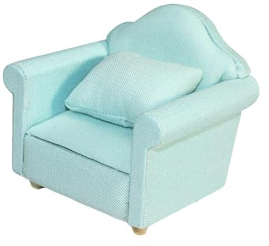 RCGOFOLLOW Mini Puppenhaus Accessoires: Miniatur Sofa mit Kissen, vielseitiges Möbelstück, Szenenmodell zur Verschönerung des Zuhauses