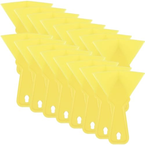 Sewroro Paleta de Esquinas para Paneles de Yeso 16 Piezas, Herramienta Manual de Hormigón y Yeso, Llana de Esquina Interior y Exterior, Tamaño Compacto, Color Amarillo, para Construcción