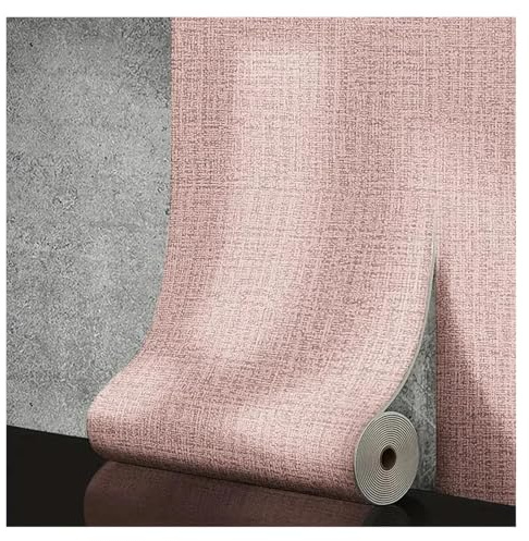 Papel Aislante Termico Pared Adhesivo Panel De Pared Autoadhesivo Espuma 50 Cm Con Textura Lino 3D En PVC, Impermeable, Insonorizado Y Desmontable para la Sala de Estar(Pink,50cmX10m)