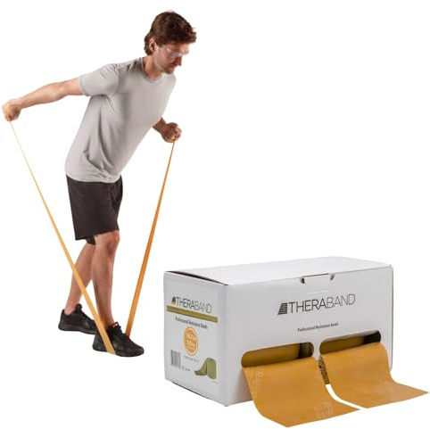 THERABAND Resistance Bands, 50 Yard Roll Professional Latex Elastic Fitness Band for Upper & Lower Body & Core Exercise, Physical Therapy, Pilates, Yoga, Stretching, Home Workouts, & Rehab