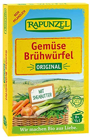 Rapunzel Bio Gemüse-Brühwürfel Original mit Bio-Hefe, 6er Pack (6 x 8 Würfel à 10,5g = 504g) - BIO