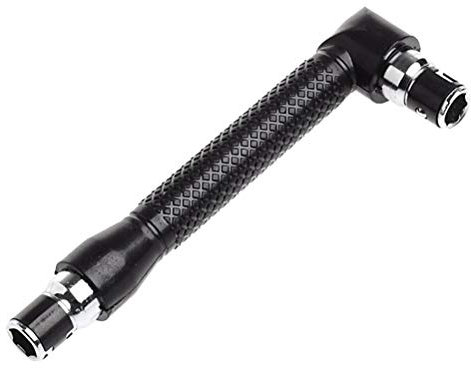 OUNONA Double-Headed L-Shaped Socket Wrench Extension Handle Screwdriver 1/4'' Hex Shank 90 Degree Right Angle Screwdriver Adapter (Screwdriver)