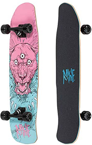Rayne Longboards Panther 86 cm dubbel spark cruiser skateboard, rosa