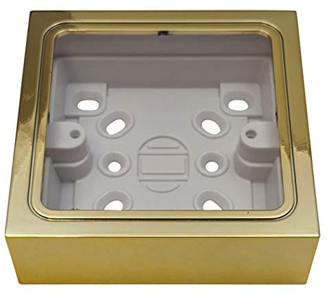 G&H 709B 1 Gang Polished Brass Surface Mounted Single 25mm Pattress Box
