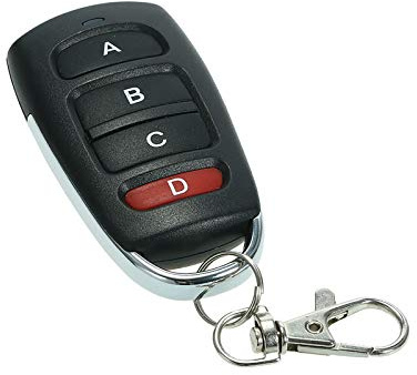 1/2 PCS Universel 433MHz Télécommande 4 Canaux Porte de Garage Télécommande pour Porte de Garage Portail Électrique