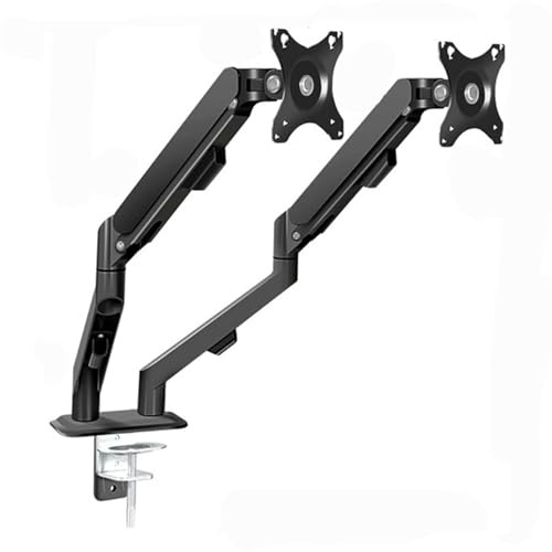 Monitor Support 17-30Double Monitor Desk Holder Arm, Gasfjäder Full Motion Lcd Dual Monitor Mount, Vesa Mount 75x75 100x100mm, håller upp till 19,8 kg/arm tv -dörr (Color : A)