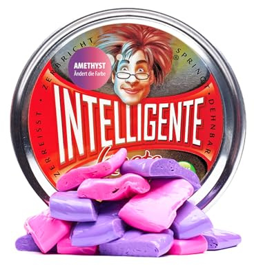 Intelligente Knete - Das Original! Amethyst - Ändert die Farbe bei Wärme - Kinderknete und Therapieknete in einem - besser als jeder Stressball! Für Kinder und Erwachsene (Große Dose, 80g)