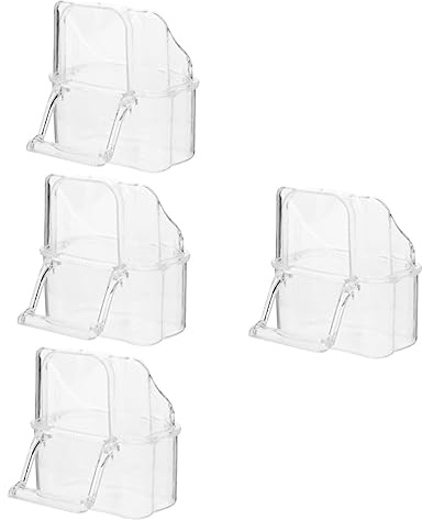 POPETPOP 4pcs Box Birdcage Hanging Food Box Parakeet Feeder Drinking Water Machine Dispenser Auto Feeder Birdcage External Food Box Birds Water Feeder Pigeon Waterer Bird Water Feeder Pp