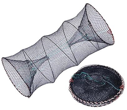 AOKLEY Fischkörbe Fischreuse for Karpfen, großes Gatter, Feeder, Krabbenfänger, Surfcasting-Zubehör, Casting Network Einfach zu verwendender Angelschutz (Size : 30cm Dia-60cm Length)
