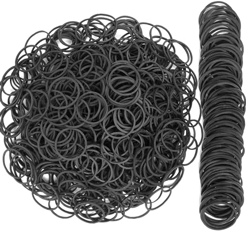 AIWOQI Rubber Bands Size #10 Black 760pcs Elastic Rubber Band size10 1inch Small Rubber Bands for Office Supplies Home