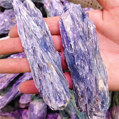PAKMEZ ERTEYIN – Pierre de Cristal de Quartz en Kyanite Bleue Brute Naturelle, bâton Brut, spécimens de Roche, échantillons de Cyanite, gemmes spirituelles en Vrac (Size : About 500g)