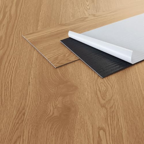 ML-Design Revêtement de Sol en PVC, Lames de Vinyle Autocollantes, 91,5 cm x 15,3 cm x 2 mm, Épaisseur 2 mm, 11,15m²/80 Planches, Marron, Bois Chêne Sundance, à Coller, Antidérapant, Résistant à l'Eau