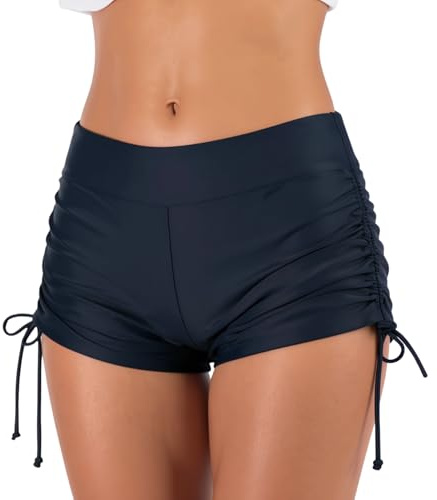 FLADY Period bikini underdel menstruell läckagesäker badshorts period bikini byxor period trosor för damer och tonårsflickor, Svart, XL