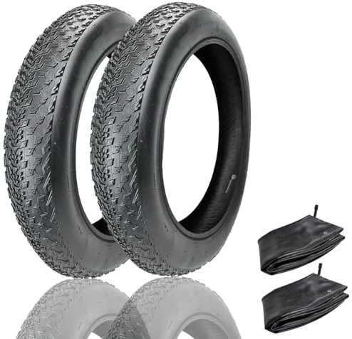 BaiWon 2 Pneumatici da 20 Pollici (98-406) | 20x4,0 | Pneumatici da Trekking con Tacchetti sui Lati per Ruote ottimali su Strade, pietrisco, sentieri forestali, 30PSI