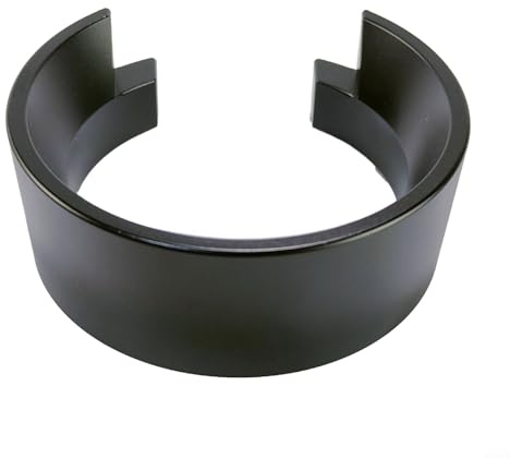 HpLive 58 mm Dosiertrichter, Espresso-Dosiertrichter, Aluminium-Kaffee-Dosierring, Siebträger, Brühschüssel, funktioniert mit 58 mm Siebträgern (schwarz)
