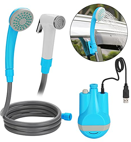 WADEO Doccia da Campeggio, [Colori Vivaci] [6000mAh] Pompa Doccia a Batteria Ricaricabile, Doccia Portatile per Spiaggia, Animali, Auto, Giardino