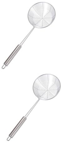 Alipis 2pièces Acier Inoxydable Passoire à Mailles Pour Cuisine Cuillère à Soupe Ustensile De Cuisine Pour Friture Et Cuisson Diamètre