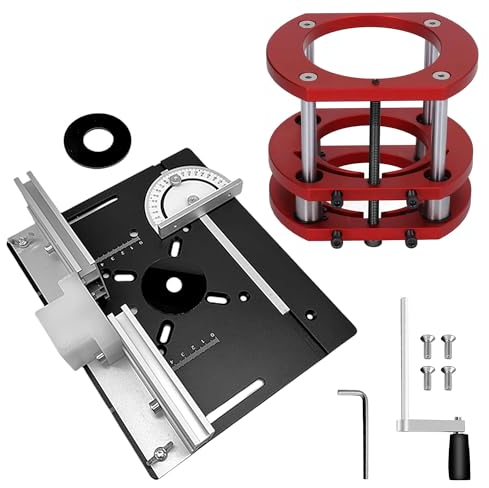 Alliage D'aluminium Kit Table de Fraisage pour Defonceuse, Défonceuse Système Précis Router Lift Pour 64-66mm Diamètre Moteur Router Table, Defonceuse a Bois sur Table