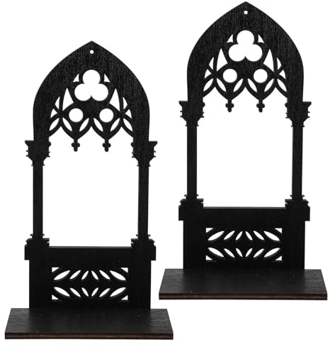 Alipis Gothic Candlestick Candle Holder for Tabletop Decoration Vintage Inspired Arch Design for Home Bar Restaurant Ambience Ideal for Christmas and Thanksgiving